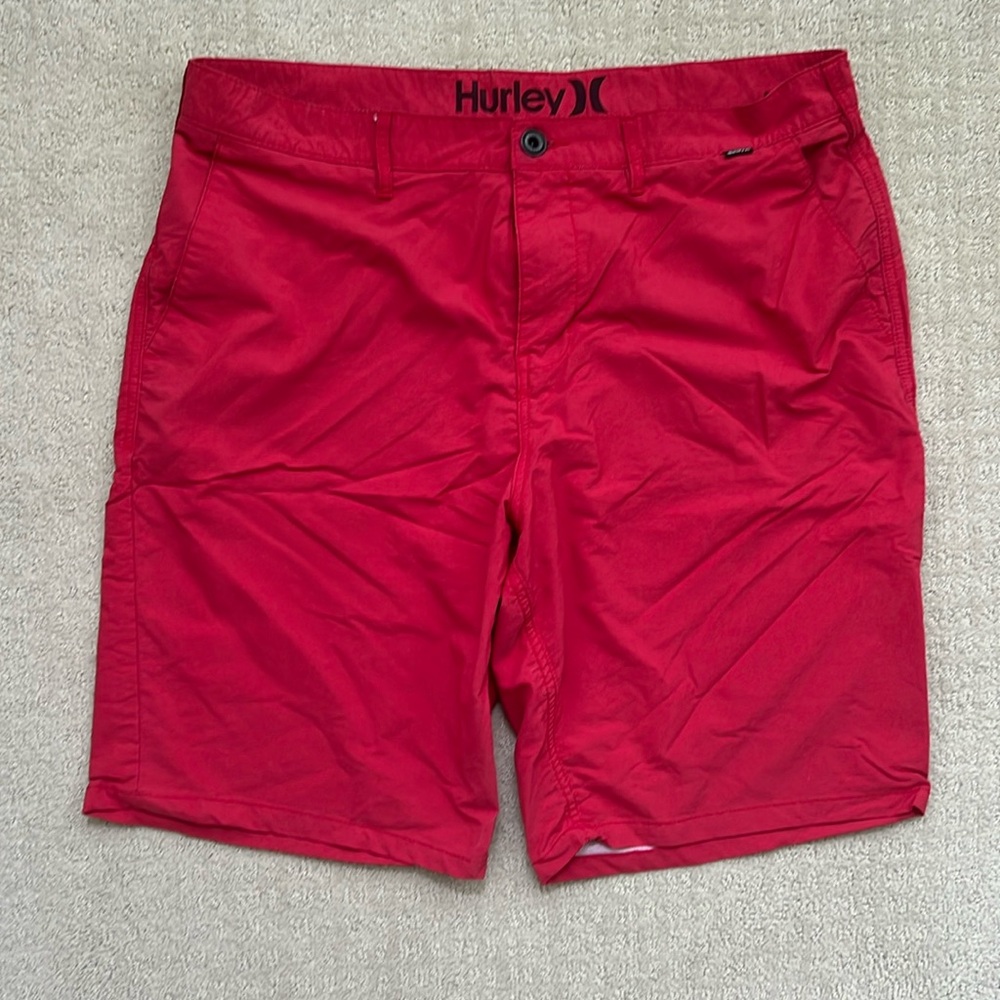 Hurley shorts, men’s size 36, red. Made with Nike DriFit materials